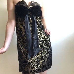 Vintage Betsey Johnson Jacquard Bow Dress
